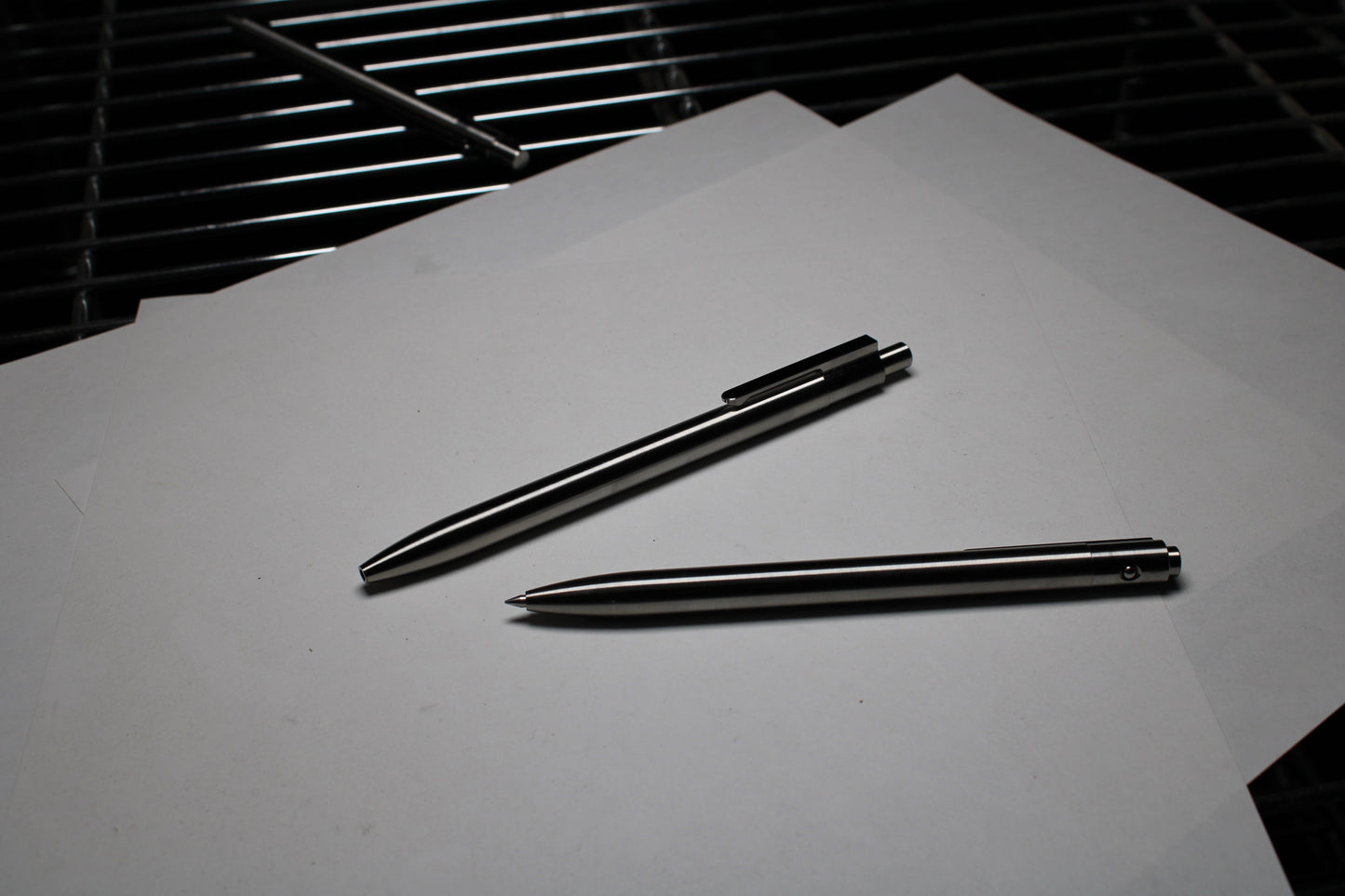 36 Click Pen - 6Al-4V Titanium - Round Nose - Pentel EnerGel - 6Al-4V Titanium Clip