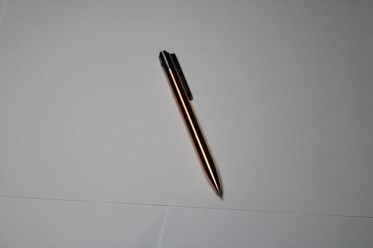36 Click Pen - C110 Pure Copper Body - 6Al-4V Titanium Clip - Round Nose - Silicone Nitride Ball - OHTO Flash Dry Needle Point ISO G2 (Parker)