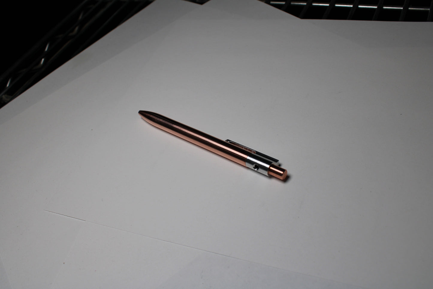 36 Click Pen - C110 Pure Copper Body - 6061 Aluminum Clip - Round Nose - Schmidt 9000 M ISO G2 (Parker)