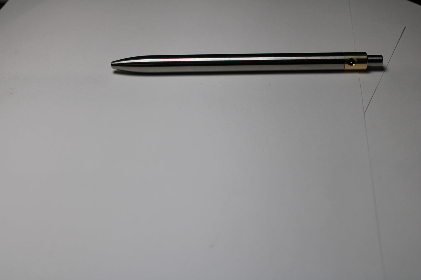 36 Clipless Click Pen - 6Al-4V Titanium - 464 Brass Mechanism - Round Nose - Pentel EnerGel