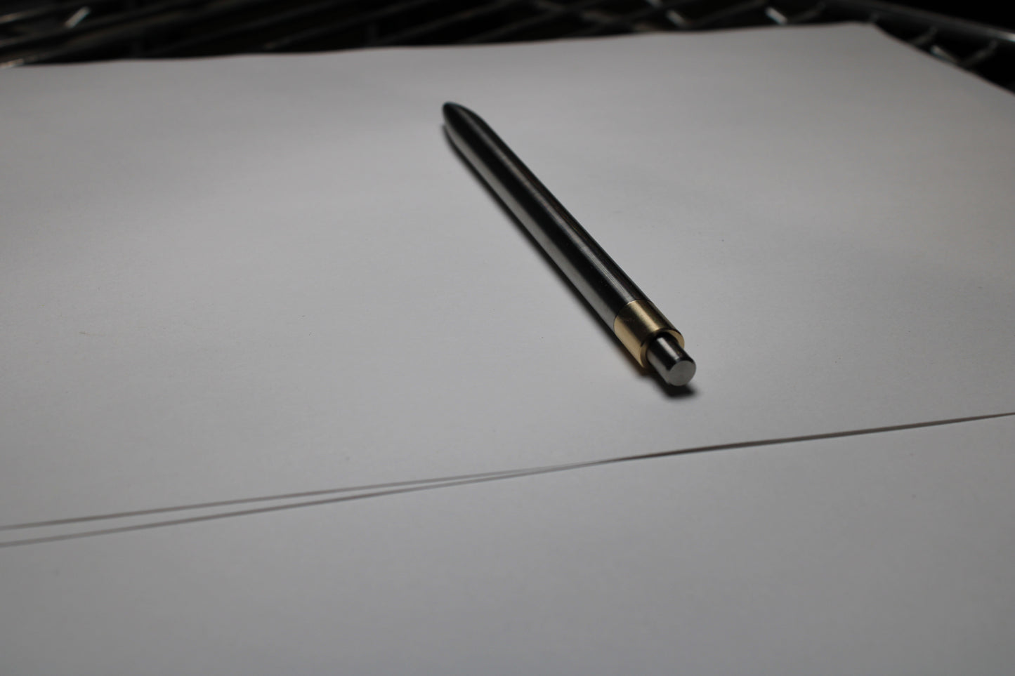 36 Clipless Click Pen - 6Al-4V Titanium - 464 Brass Mechanism - Round Nose - Pentel EnerGel