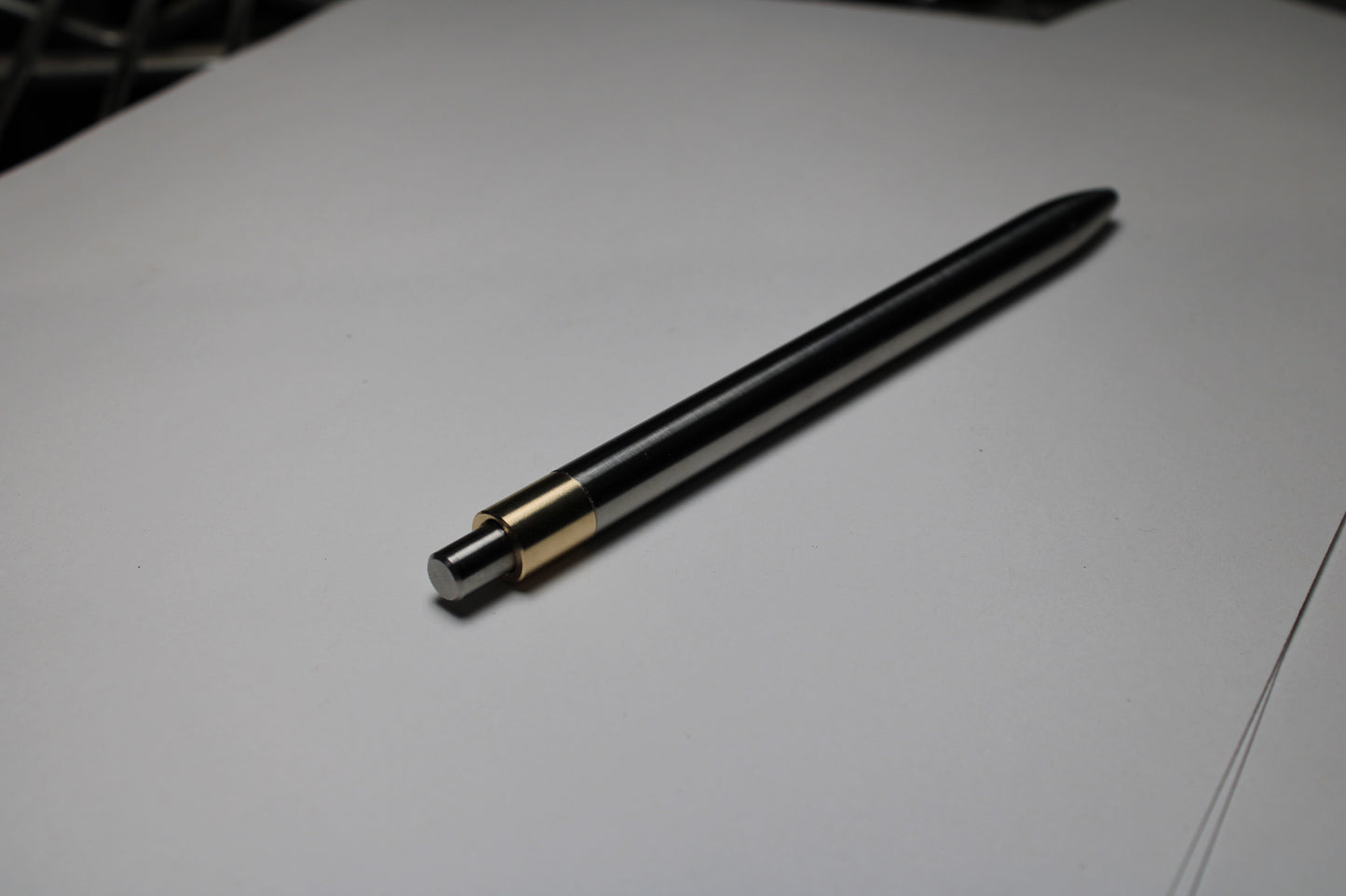 36 Clipless Click Pen - 6Al-4V Titanium - 464 Brass Mechanism - Round Nose - Pentel EnerGel