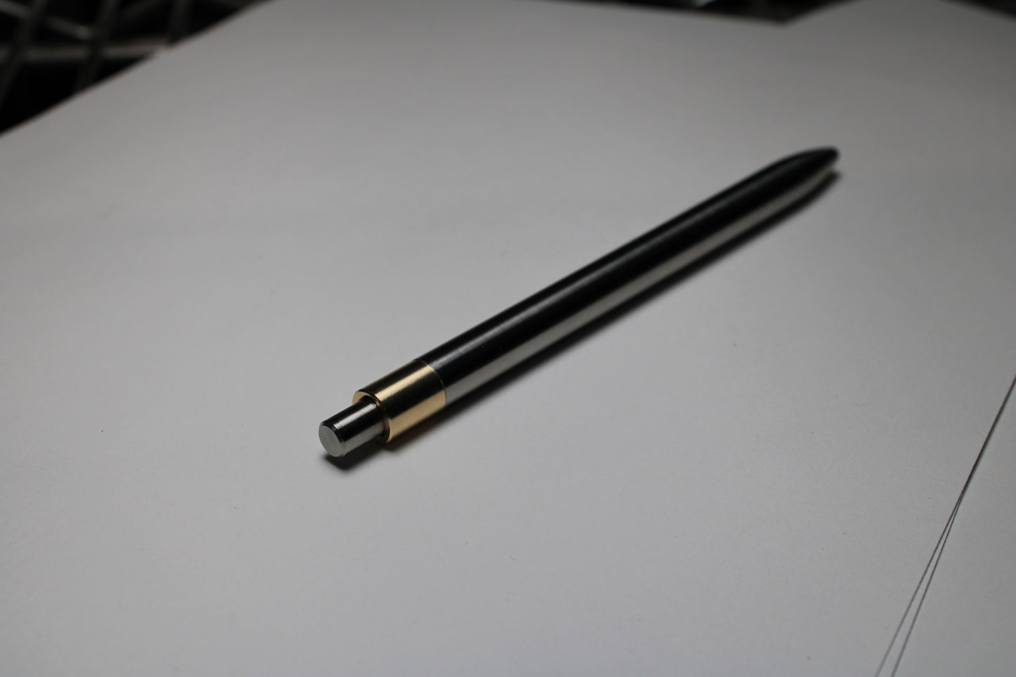 36 Clipless Click Pen - 6Al-4V Titanium - 464 Brass Mechanism - Round Nose - Pentel EnerGel
