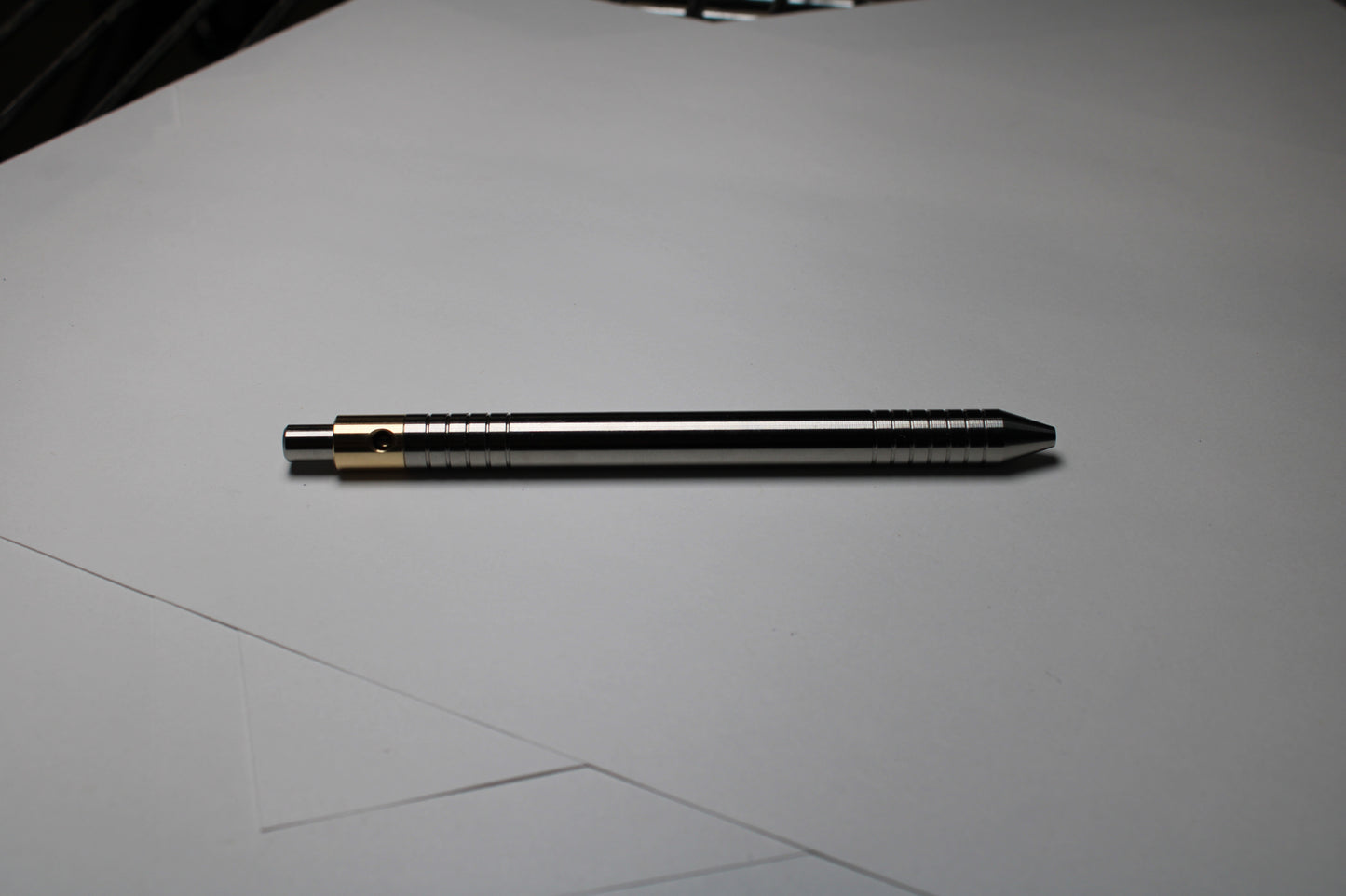 36 Clipless Click Pen - 6Al-4V Titanium - 464 Brass Mechanism - Cone Nose - ISO G2 Schmidt 9000 (Parker)