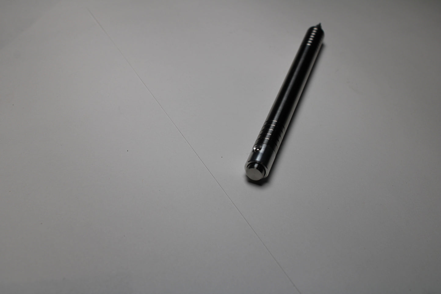 40 Clipless Click Pen - 6Al-4V Titanium - 6061 Aluminum Mechanism - Step Nose - Pentel EnerGel Needle Nose