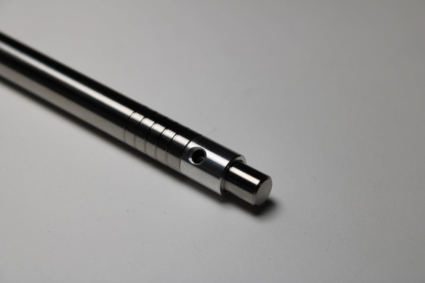 40 Clipless Click Pen - 6Al-4V Titanium - 6061 Aluminum Mechanism - Step Nose - Pentel EnerGel Needle Nose