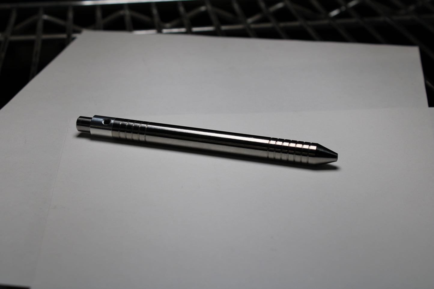 40 Clipless Click Pen - 6Al-4V Titanium - 6061 Aluminum Mechanism - Conical Nose - Schmidt P8126 Refill