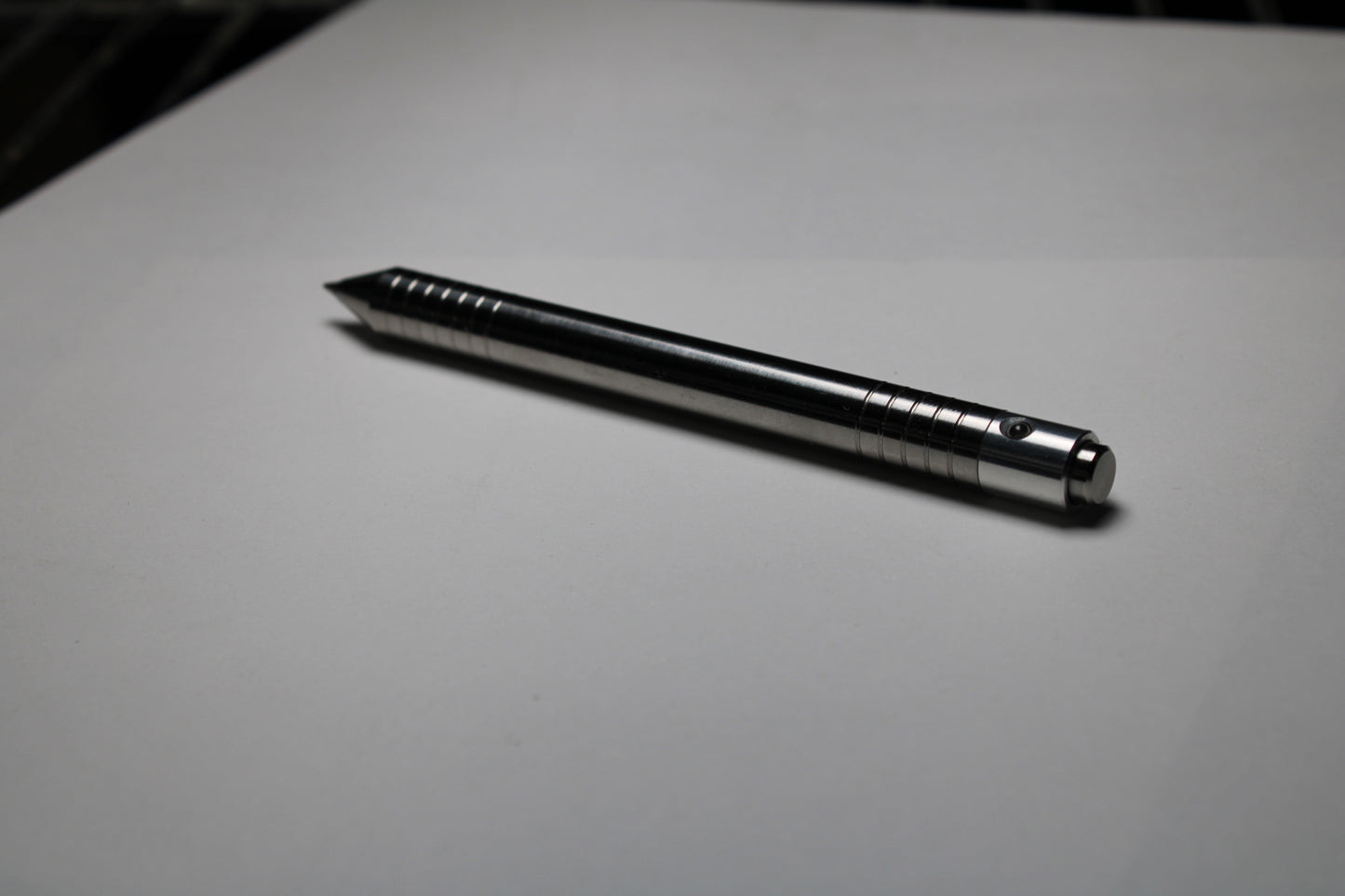 40 Clipless Click Pen - 6Al-4V Titanium - 6061 Aluminum Mechanism - Conical Nose - Schmidt P8126 Refill