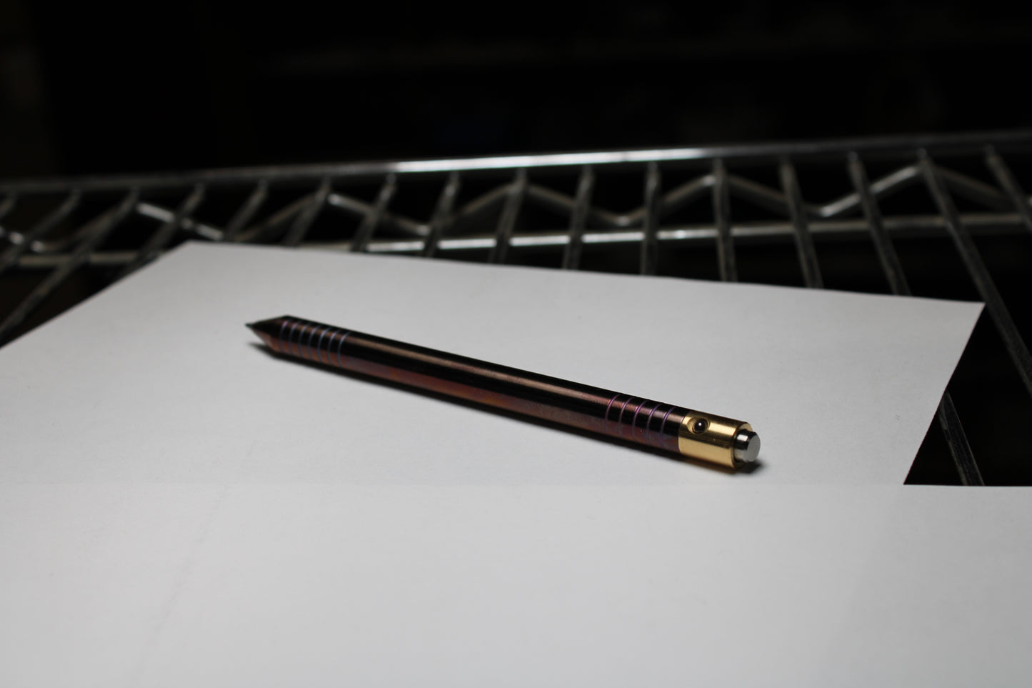 36 Clipless Click Pen x KVR Finishing - 6Al-4V Titanium - 464 Brass Mechanism - Cone Nose - Pilot G2