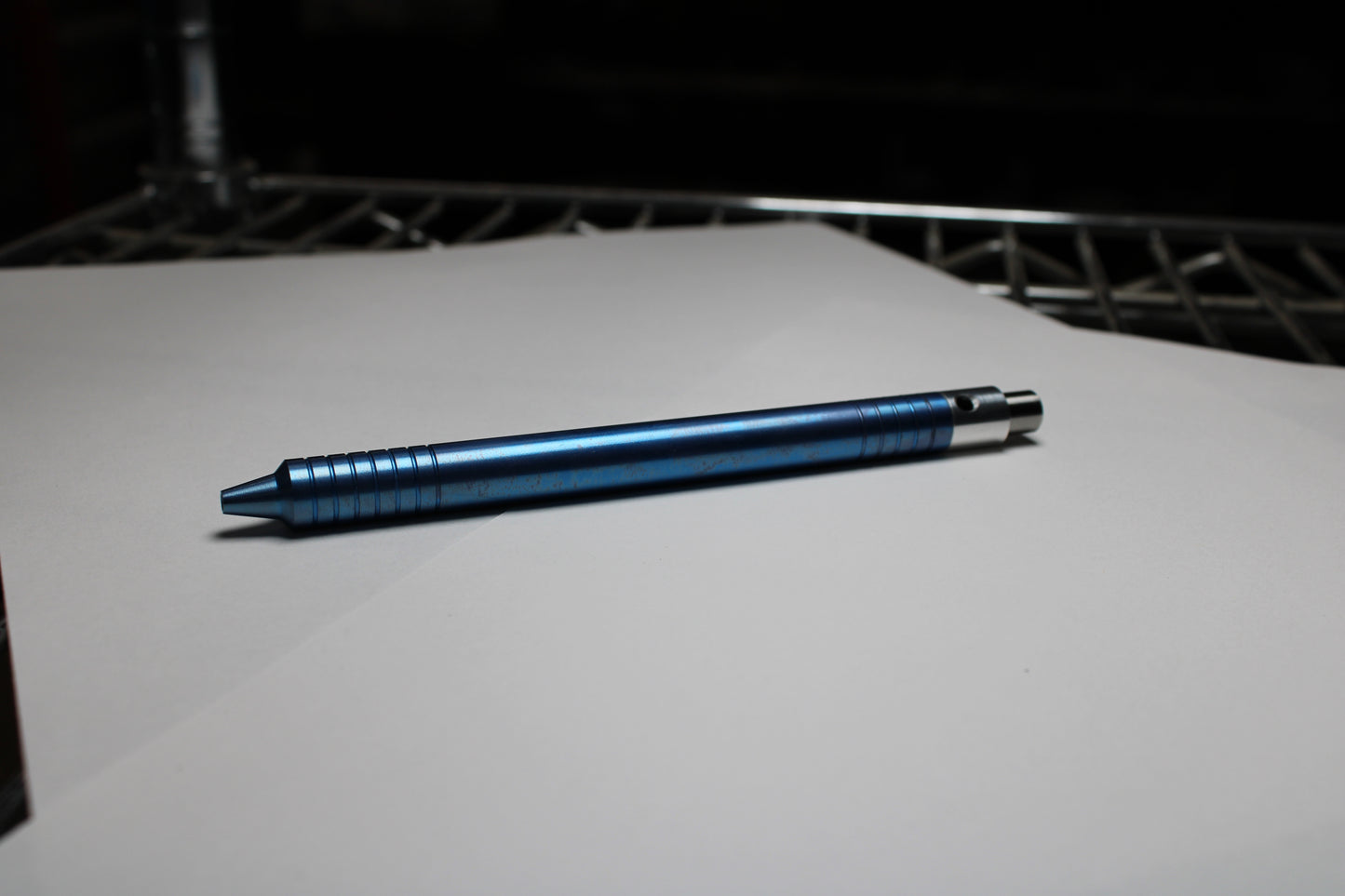 40 Clipless Click Pen x KVR Finishing - 6Al-4V Titanium - 6061 Aluminum Mechanism - Step Nose - Pentel EnerGel Needle Nose