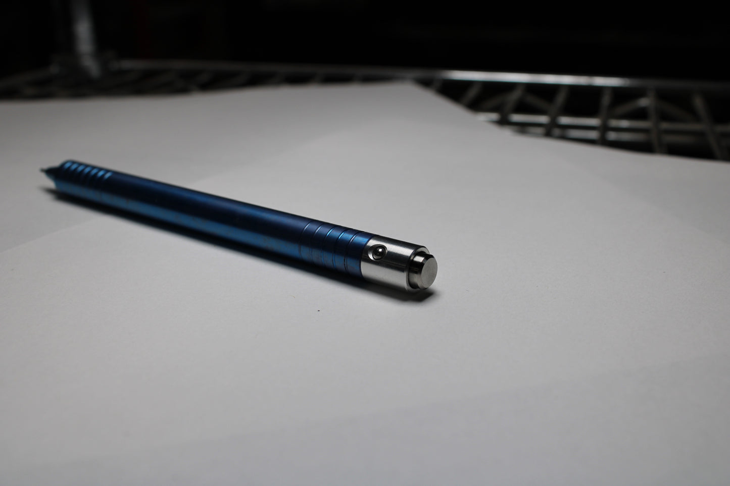 40 Clipless Click Pen x KVR Finishing - 6Al-4V Titanium - 6061 Aluminum Mechanism - Step Nose - Pentel EnerGel Needle Nose