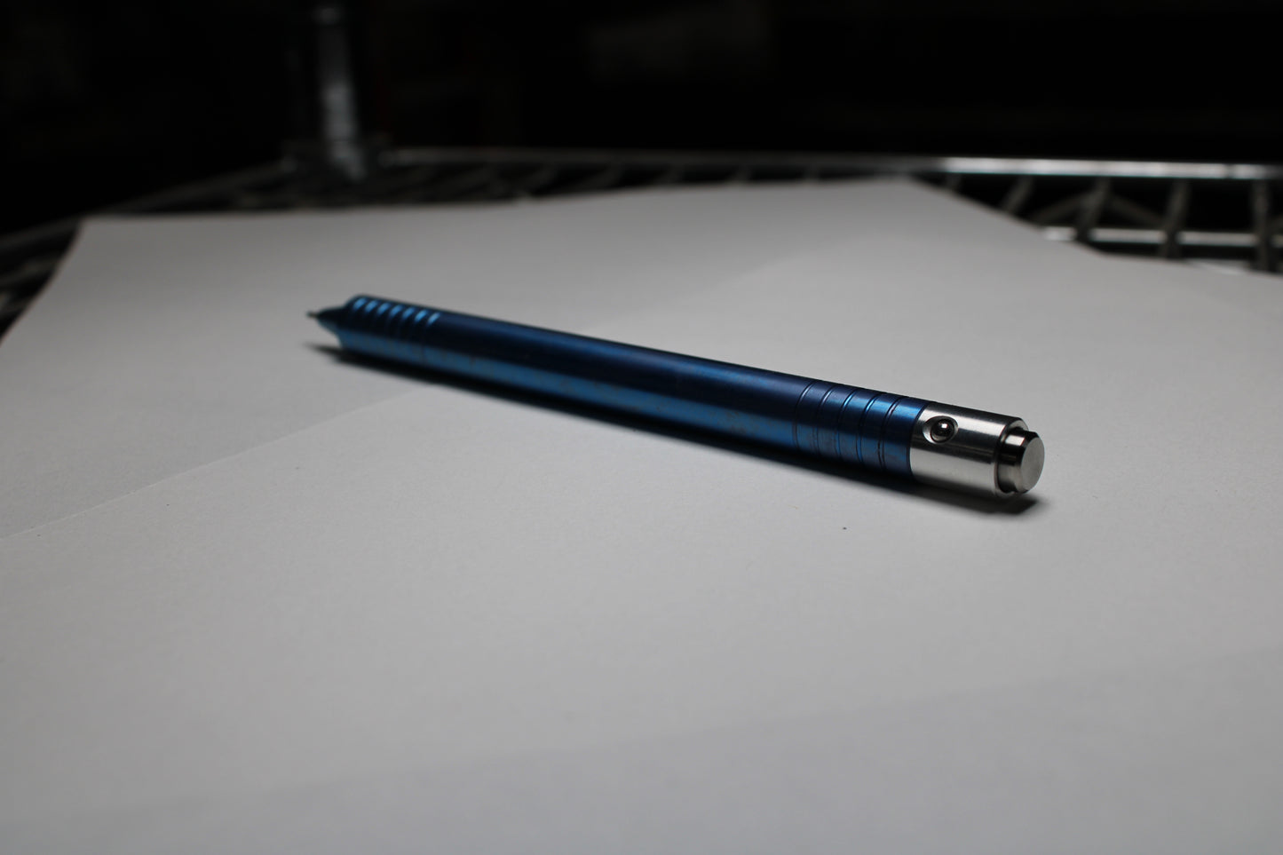 40 Clipless Click Pen x KVR Finishing - 6Al-4V Titanium - 6061 Aluminum Mechanism - Step Nose - Pentel EnerGel Needle Nose