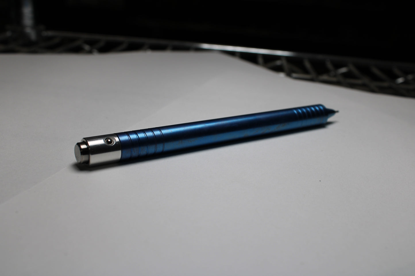 40 Clipless Click Pen x KVR Finishing - 6Al-4V Titanium - 6061 Aluminum Mechanism - Step Nose - Pentel EnerGel Needle Nose