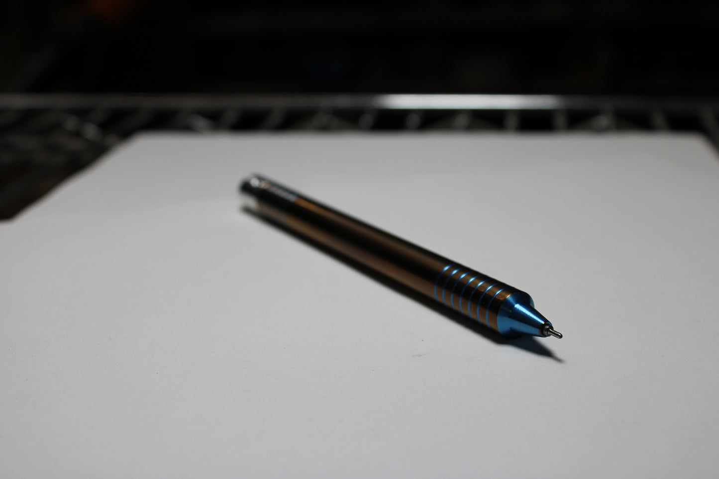 40 Clipless Click Pen x KVR Finishing Polished - 6Al-4V Titanium - 6061 Aluminum Mechanism - Step Nose - Pentel EnerGel Needle Nose