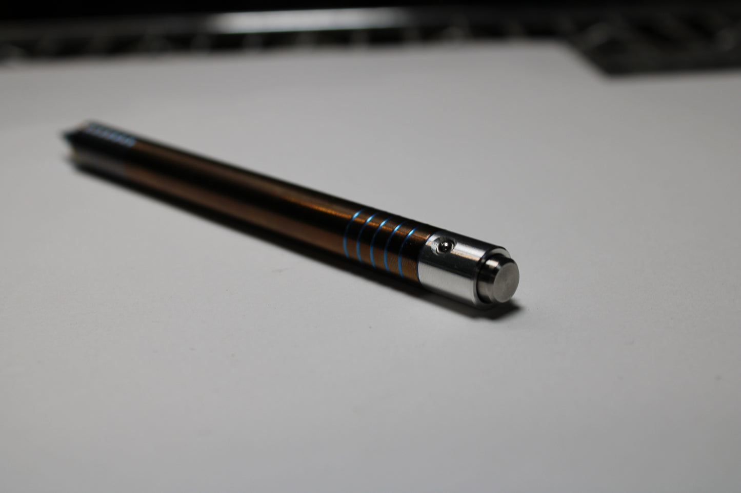40 Clipless Click Pen x KVR Finishing Polished - 6Al-4V Titanium - 6061 Aluminum Mechanism - Step Nose - Pentel EnerGel Needle Nose
