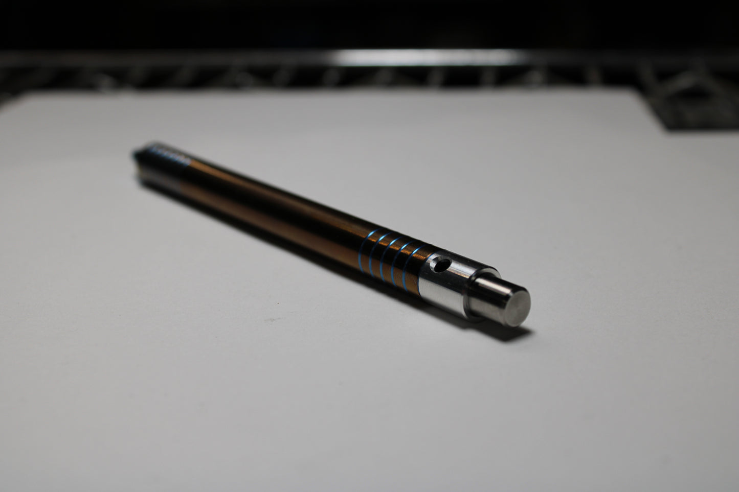 40 Clipless Click Pen x KVR Finishing Polished - 6Al-4V Titanium - 6061 Aluminum Mechanism - Step Nose - Pentel EnerGel Needle Nose