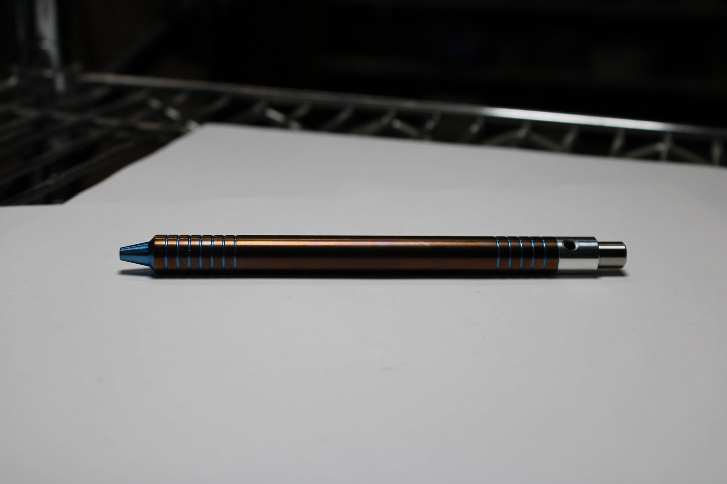 40 Clipless Click Pen x KVR Finishing Polished - 6Al-4V Titanium - 6061 Aluminum Mechanism - Step Nose - Pentel EnerGel Needle Nose