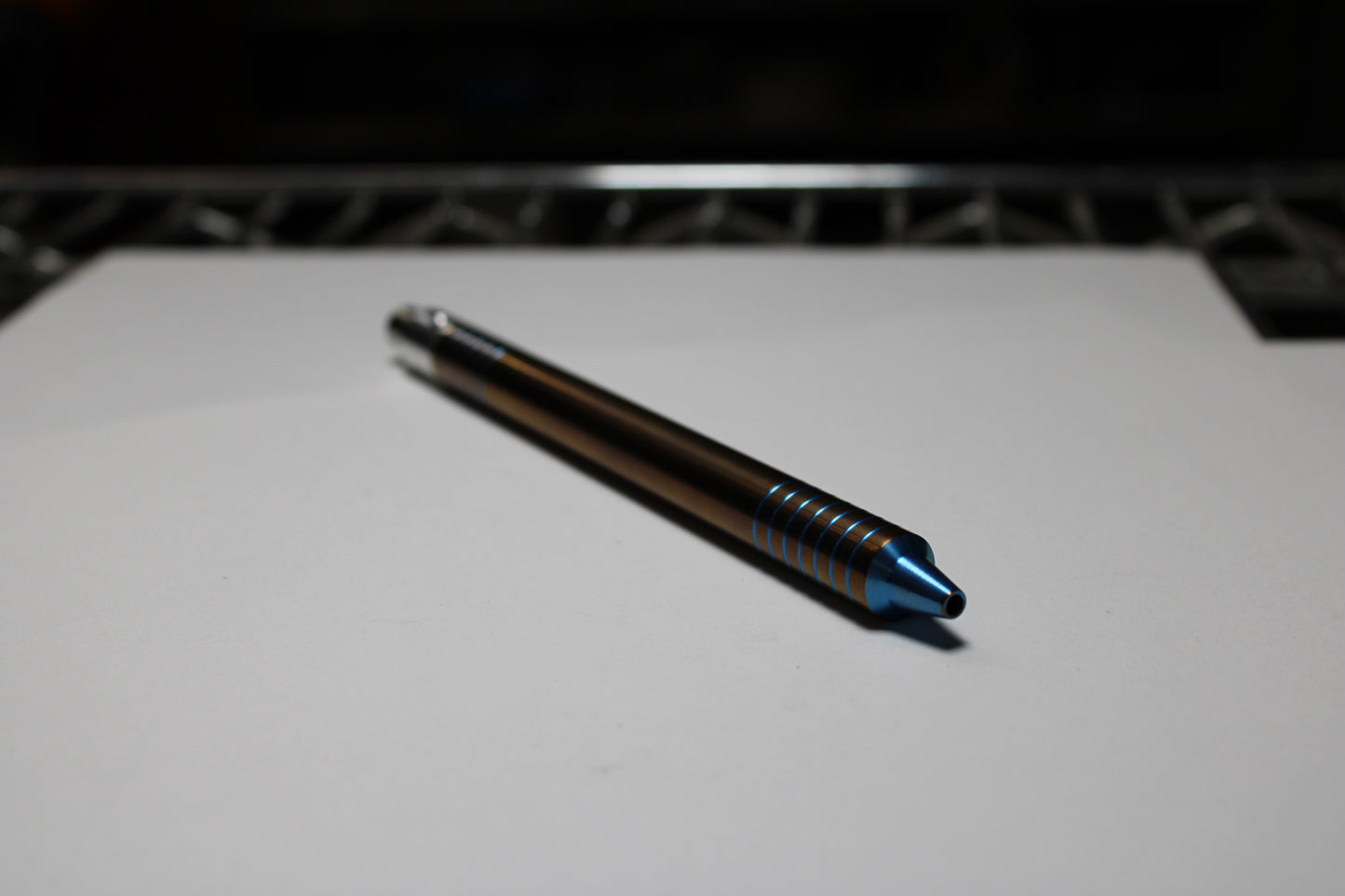 40 Clipless Click Pen x KVR Finishing Polished - 6Al-4V Titanium - 6061 Aluminum Mechanism - Step Nose - Pentel EnerGel Needle Nose