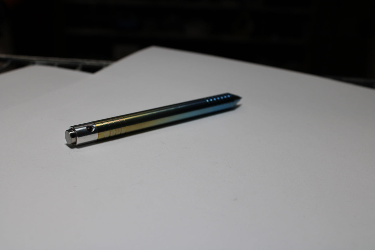 40 Clipless Click Pen x KVR Finishing - 6Al-4V Titanium - 6061 Aluminum Mechanism - Conical Nose - Schmidt P8126 Refill