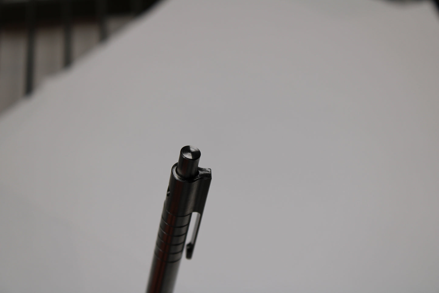 36 Click Clipped Pen - 6Al-4V Titanium - Step Nose - Grip Lines - Pentel EnerGel