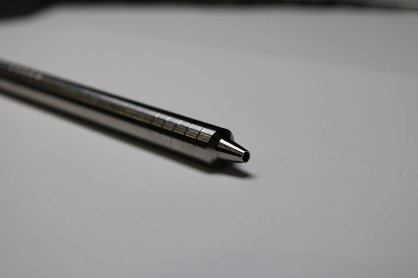 40 Click Clipped Pen - 6Al-4V Titanium - Step Nose - Pentel EnerGel