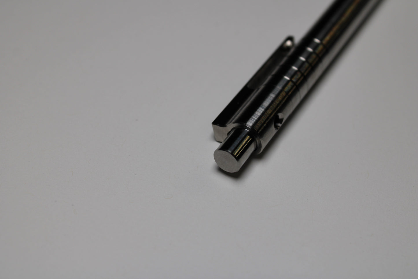 40 Click Clipped Pen - 6Al-4V Titanium - Step Nose - Pentel EnerGel