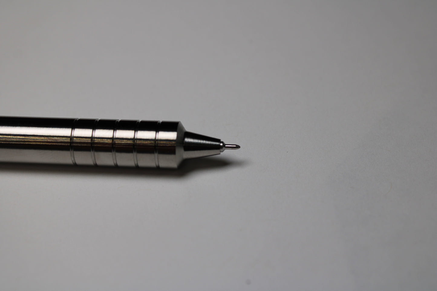 40 Click Clipped Pen - 6Al-4V Titanium - Step Nose - Pentel EnerGel