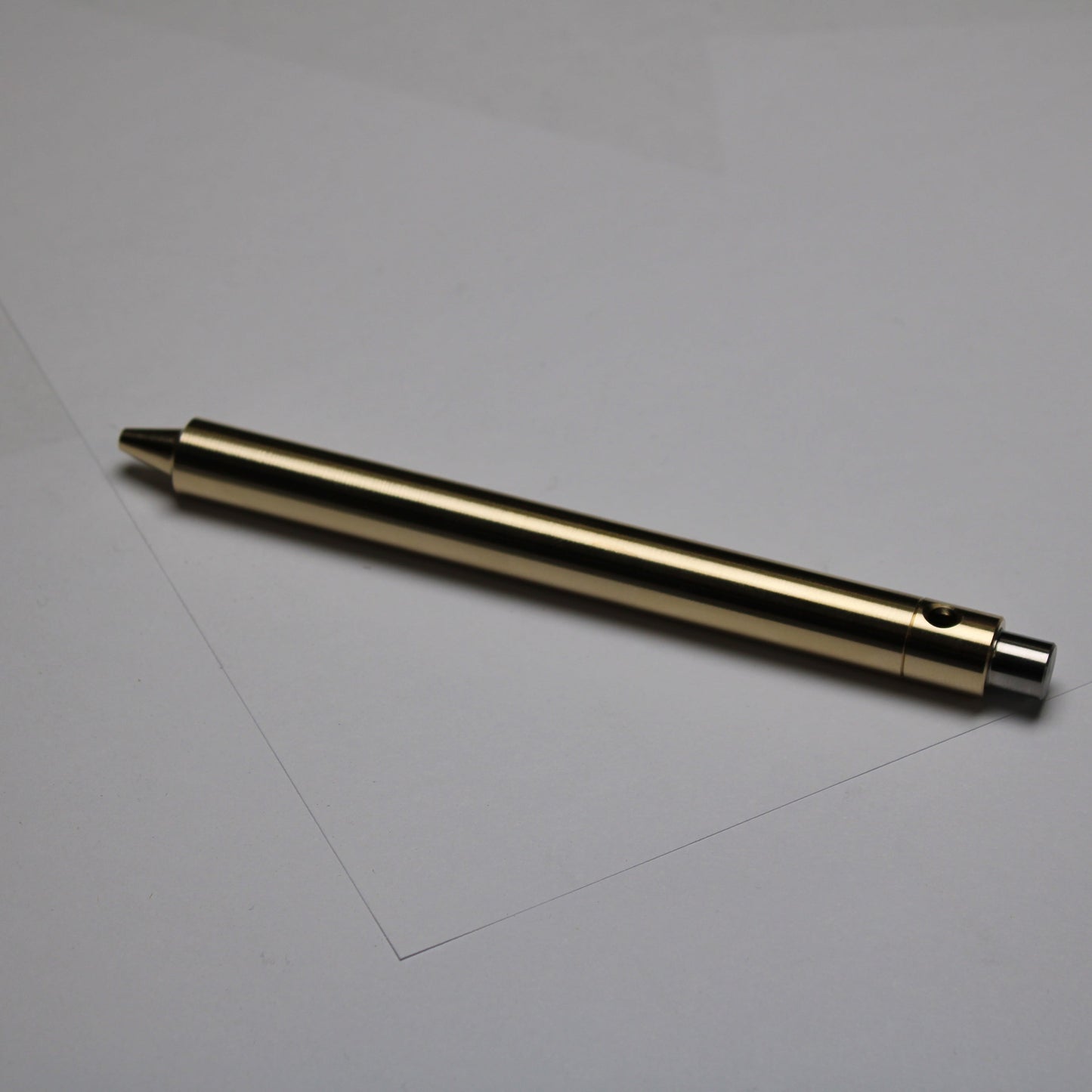 45 Clipless Click Pen - C63000 Bronze - Step Nose - 6Al-4V Titanium Button - Pilot G2
