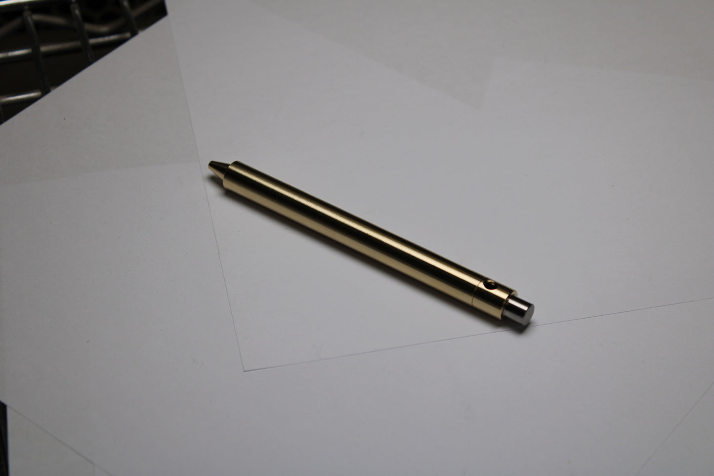 45 Clipless Click Pen - C63000 Bronze - Step Nose - 6Al-4V Titanium Button - Pilot G2