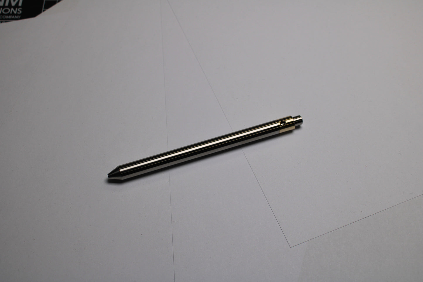 38 Clipless Click Pen - 6Al-4V Titanium Conical Nose - C63000 Bronze Mechanism - OHTO C-305 Rollerball Refill