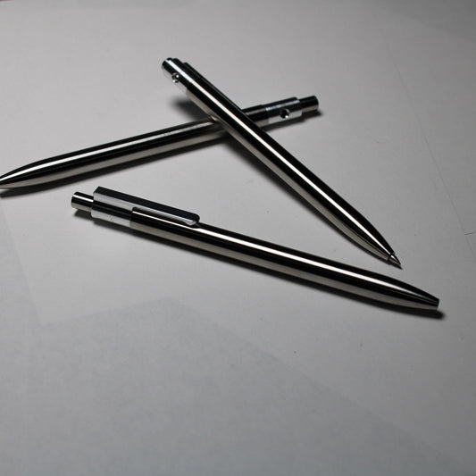 36 Click Pen - 6Al-4V - Pilot G2 - Round Nose - 6061 Aluminum Clip