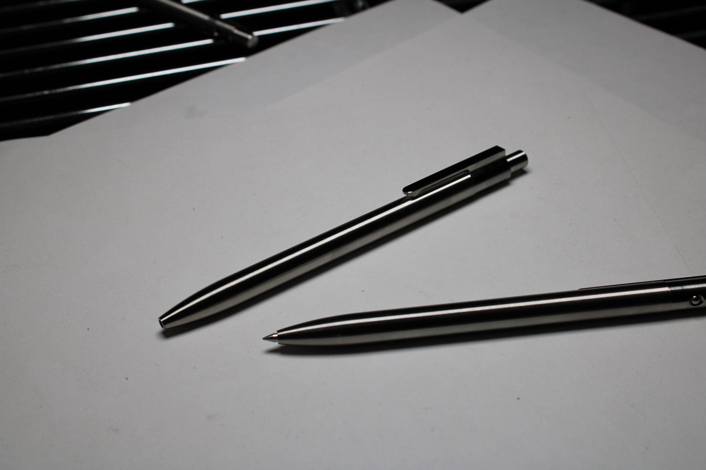36 Click Pen - 6Al-4V Titanium - Round Nose - Pentel EnerGel - 6Al-4V Titanium Clip
