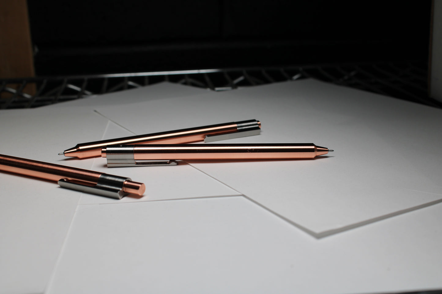 36 Click Pen - C110 Pure Copper Body - 6Al-4V Titanium Clip - Step Nose - Borosilicate Ball - Pentel EnerGel