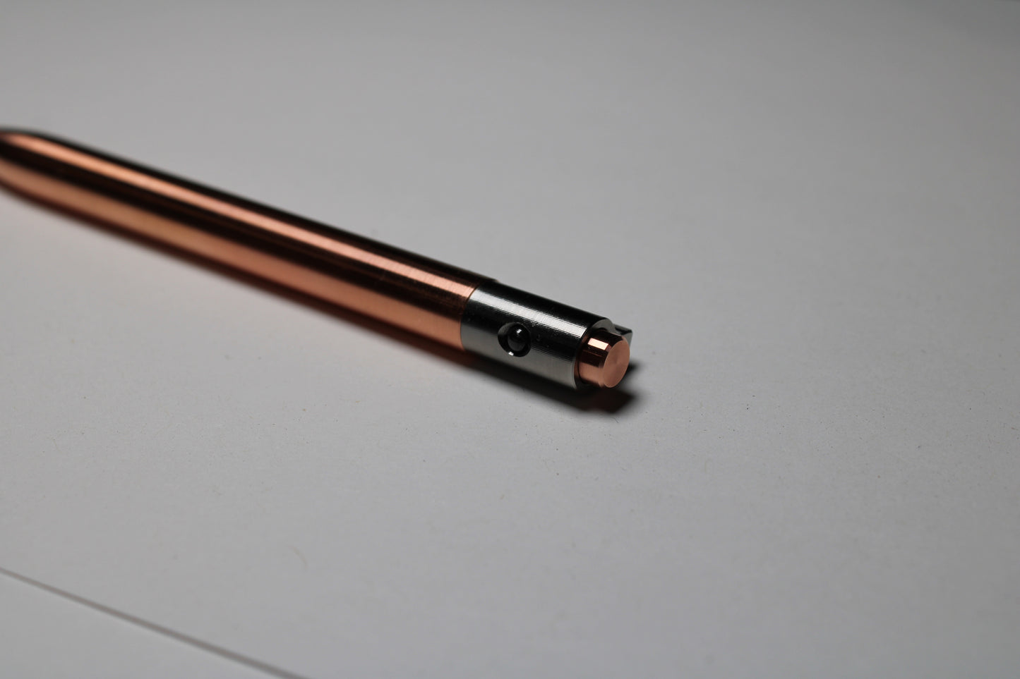 36 Click Pen - C110 Pure Copper Body - 6Al-4V Titanium Clip - Round Nose - Silicone Nitride Ball - OHTO Flash Dry Needle Point ISO G2 (Parker)