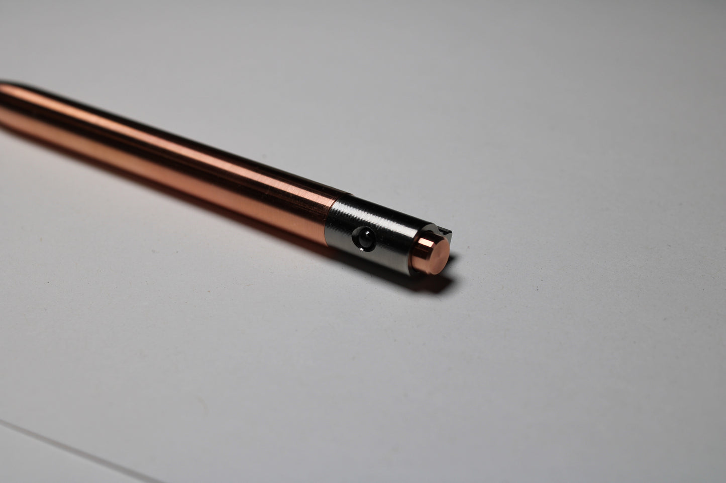 36 Click Pen - C110 Pure Copper Body - 6Al-4V Titanium Clip - Round Nose - Silicone Nitride Ball - OHTO Flash Dry Needle Point ISO G2 (Parker)