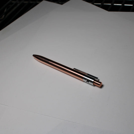 36 Click Pen - C110 Pure Copper Body - 6061 Aluminum Clip - Round Nose - Schmidt 9000 M ISO G2 (Parker)