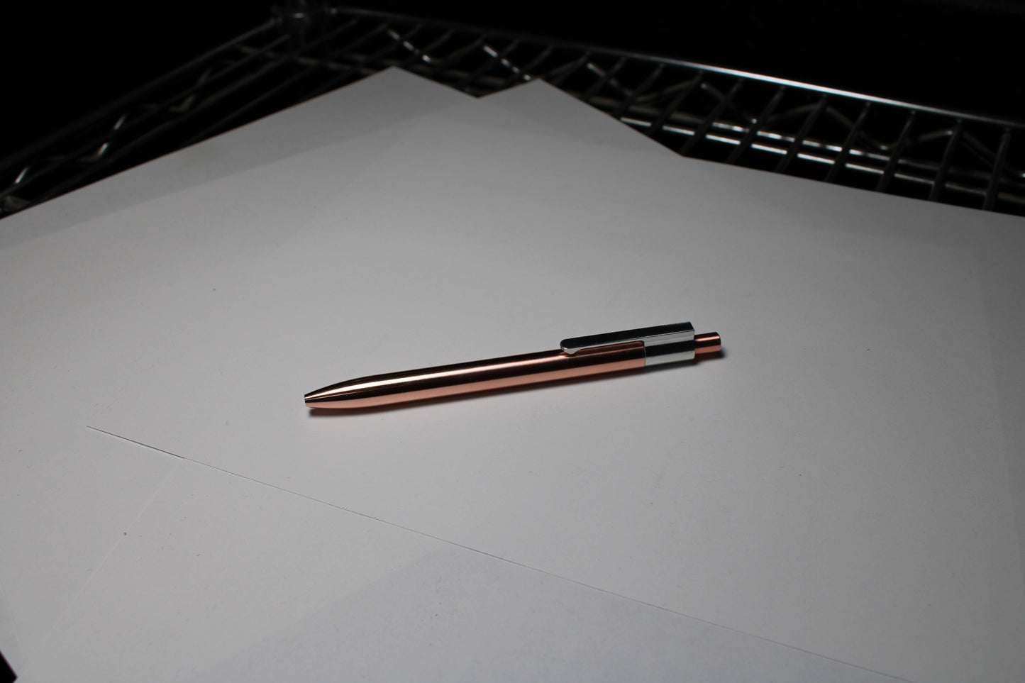 36 Click Pen - C110 Pure Copper Body - 6061 Aluminum Clip - Round Nose - Schmidt 9000 M ISO G2 (Parker)