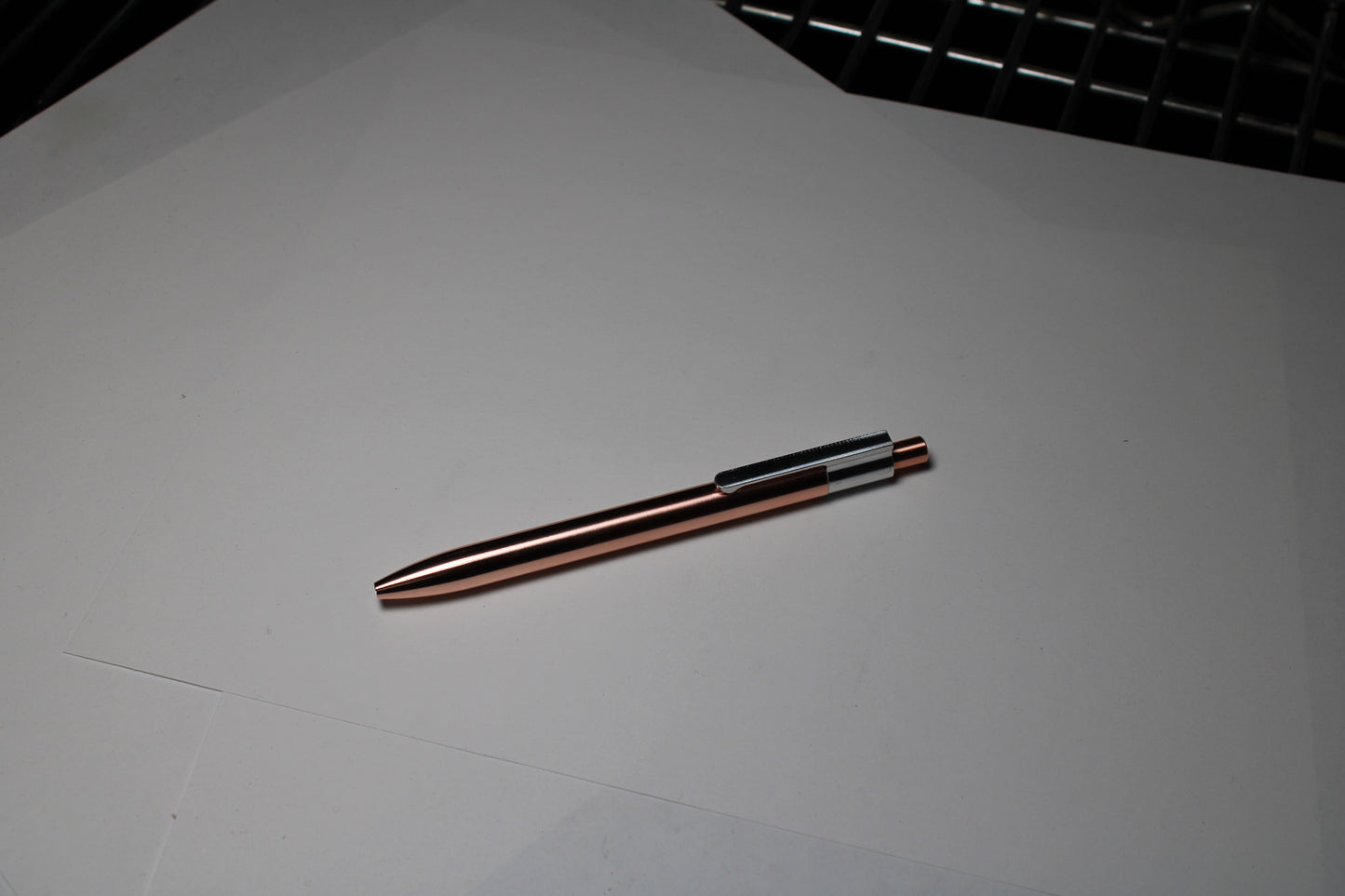 36 Click Pen - C110 Pure Copper Body - 6061 Aluminum Clip - Round Nose - Schmidt 9000 M ISO G2 (Parker)