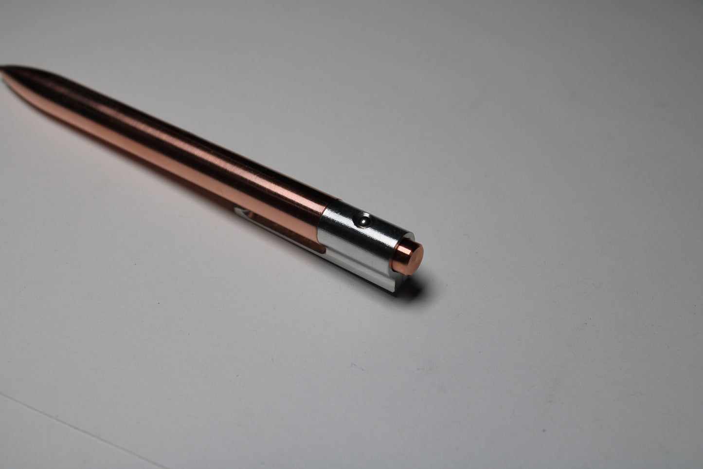 36 Click Pen - C110 Pure Copper Body - 6061 Aluminum Clip - Round Nose - Schmidt 9000 M ISO G2 (Parker)