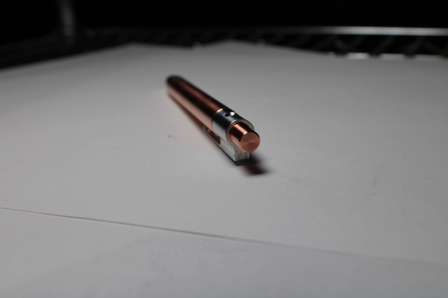 36 Click Pen - C110 Pure Copper Body - 6061 Aluminum Clip - Round Nose - Schmidt 9000 M ISO G2 (Parker)