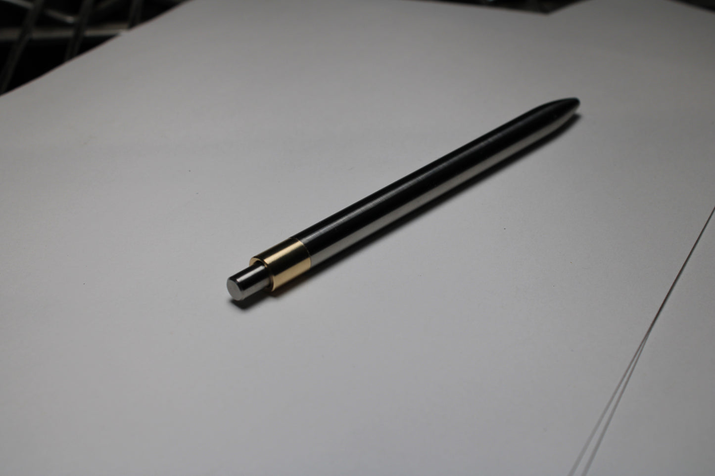 36 Clipless Click Pen - 6Al-4V Titanium - 464 Brass Mechanism - Round Nose - Pentel EnerGel