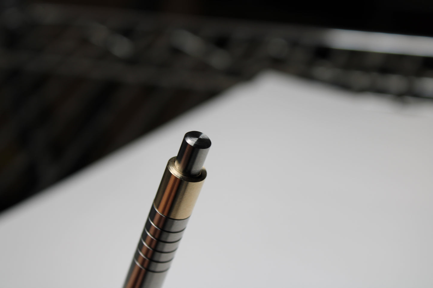 36 Clipless Click Pen - 6Al-4V Titanium - 464 Brass Mechanism - Cone Nose - ISO G2 Schmidt 9000 (Parker)