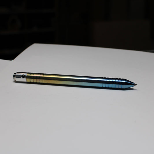 40 Clipless Click Pen x KVR Finishing - 6Al-4V Titanium - 6061 Aluminum Mechanism - Conical Nose - Schmidt P8126 Refill