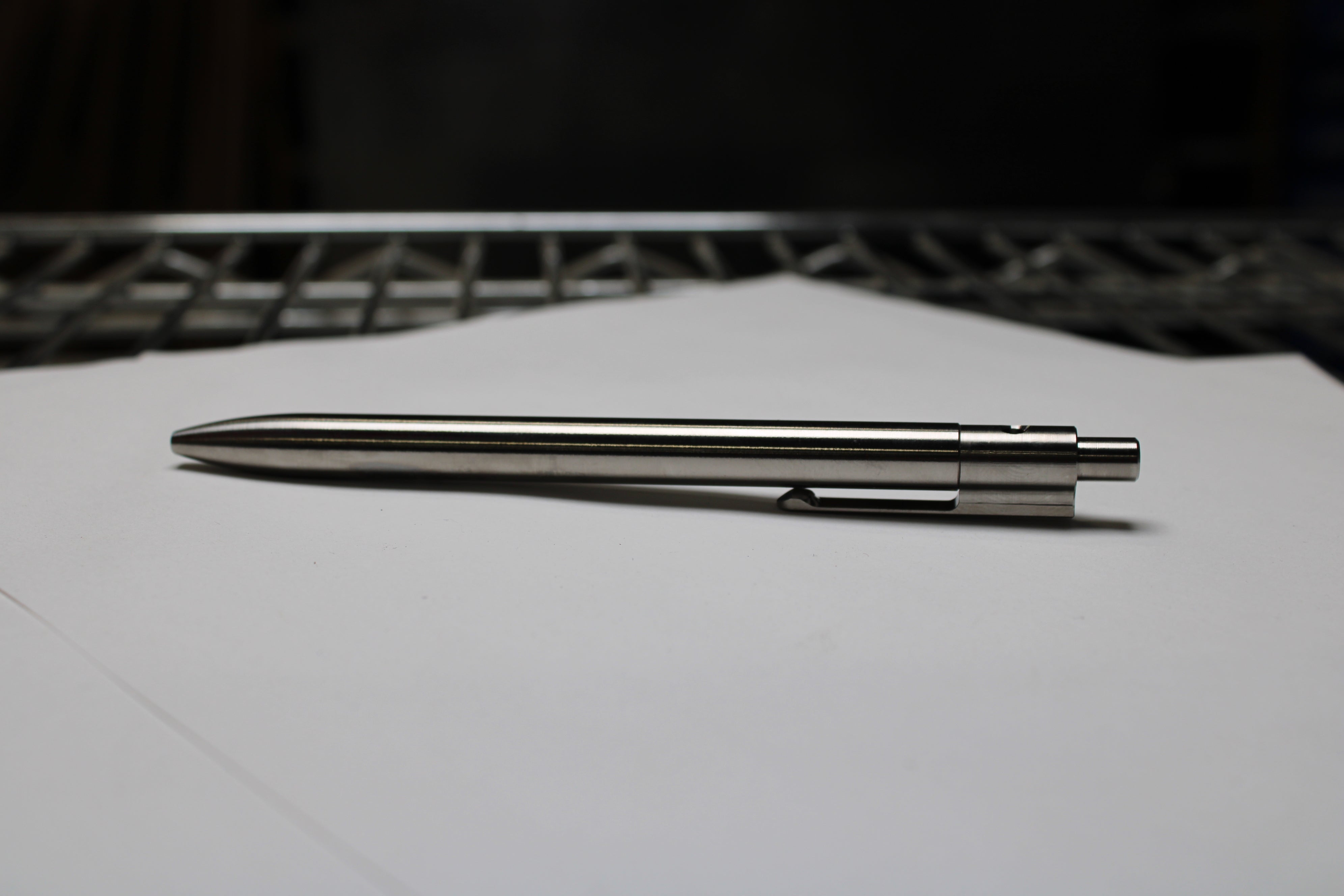 36 Click Clipped Pen - 6Al-4V Titanium - Round Nose - Pilot G2