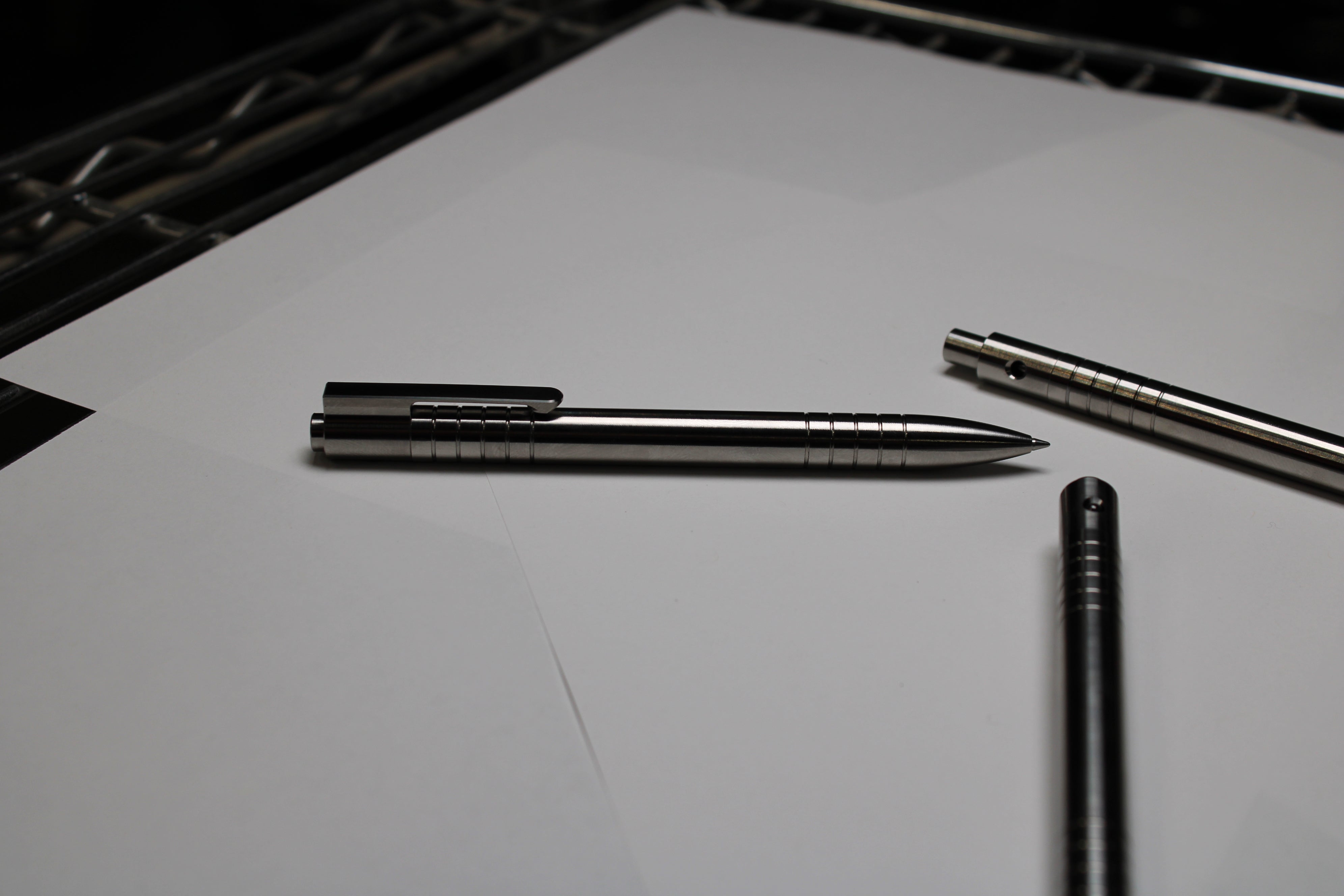 40 Click Clipped Pen - 6Al-4V Titanium - Round Nose - Pentel