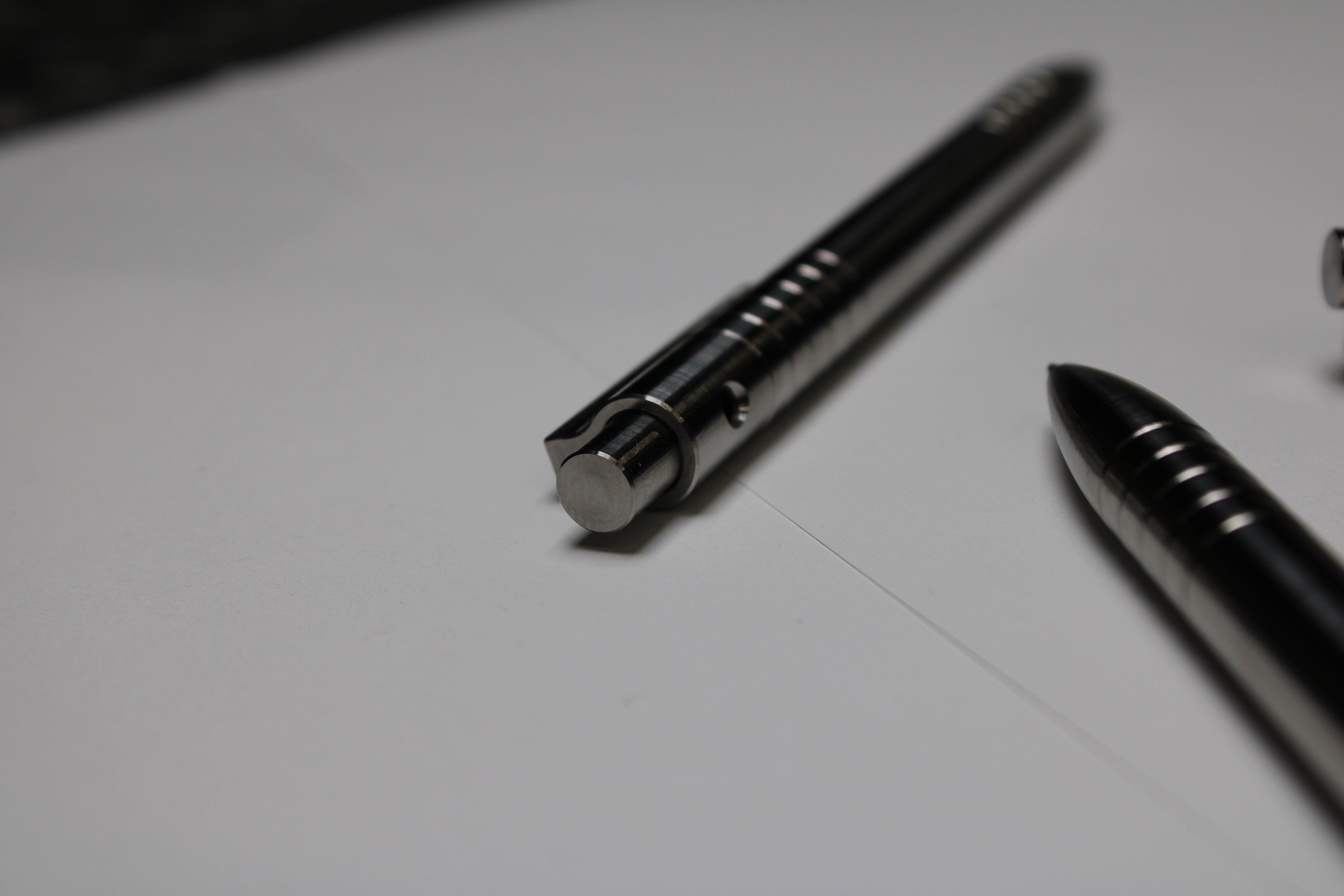 40 Click Clipped Pen - 6Al-4V Titanium - Round Nose - Pentel