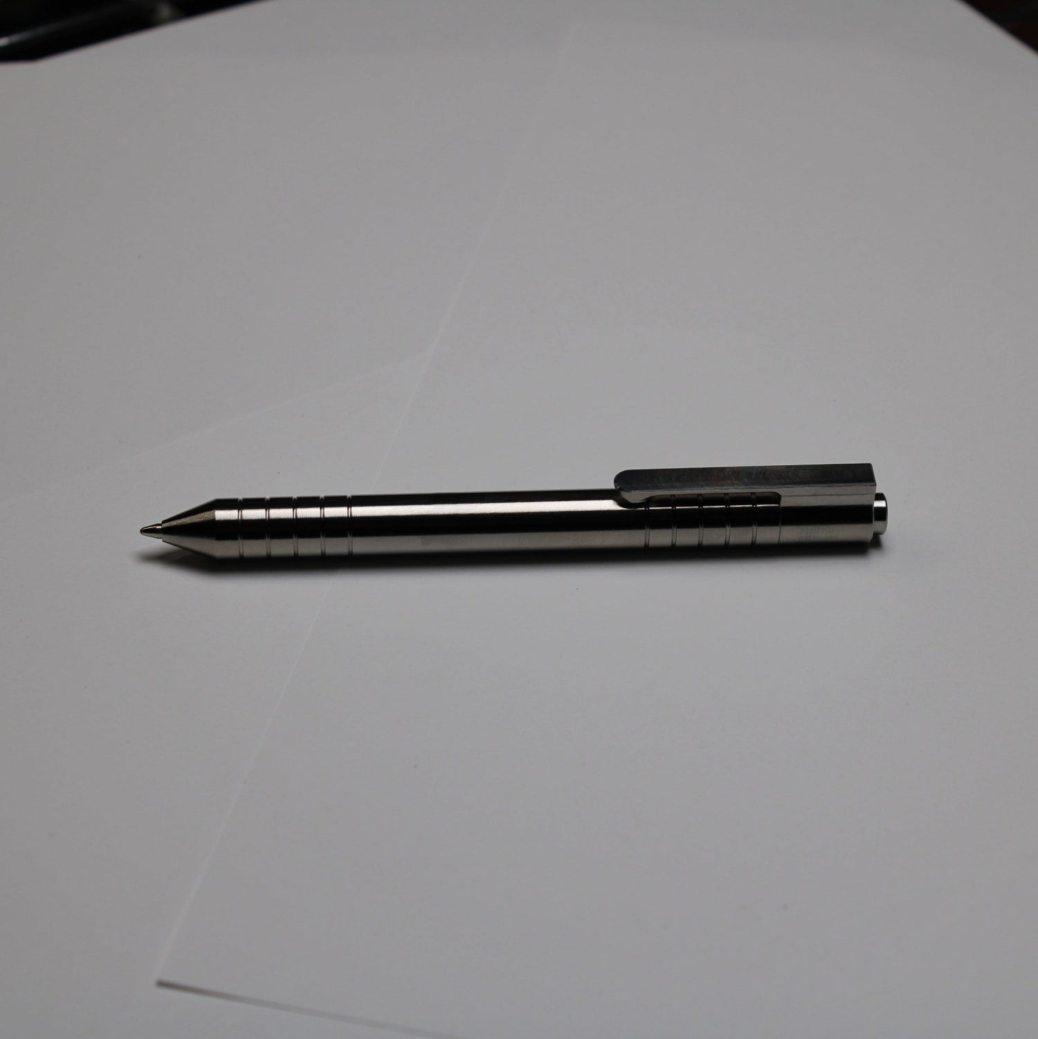 40 Click Clipped Pen - 6Al-4V Titanium - Round Nose - Pentel