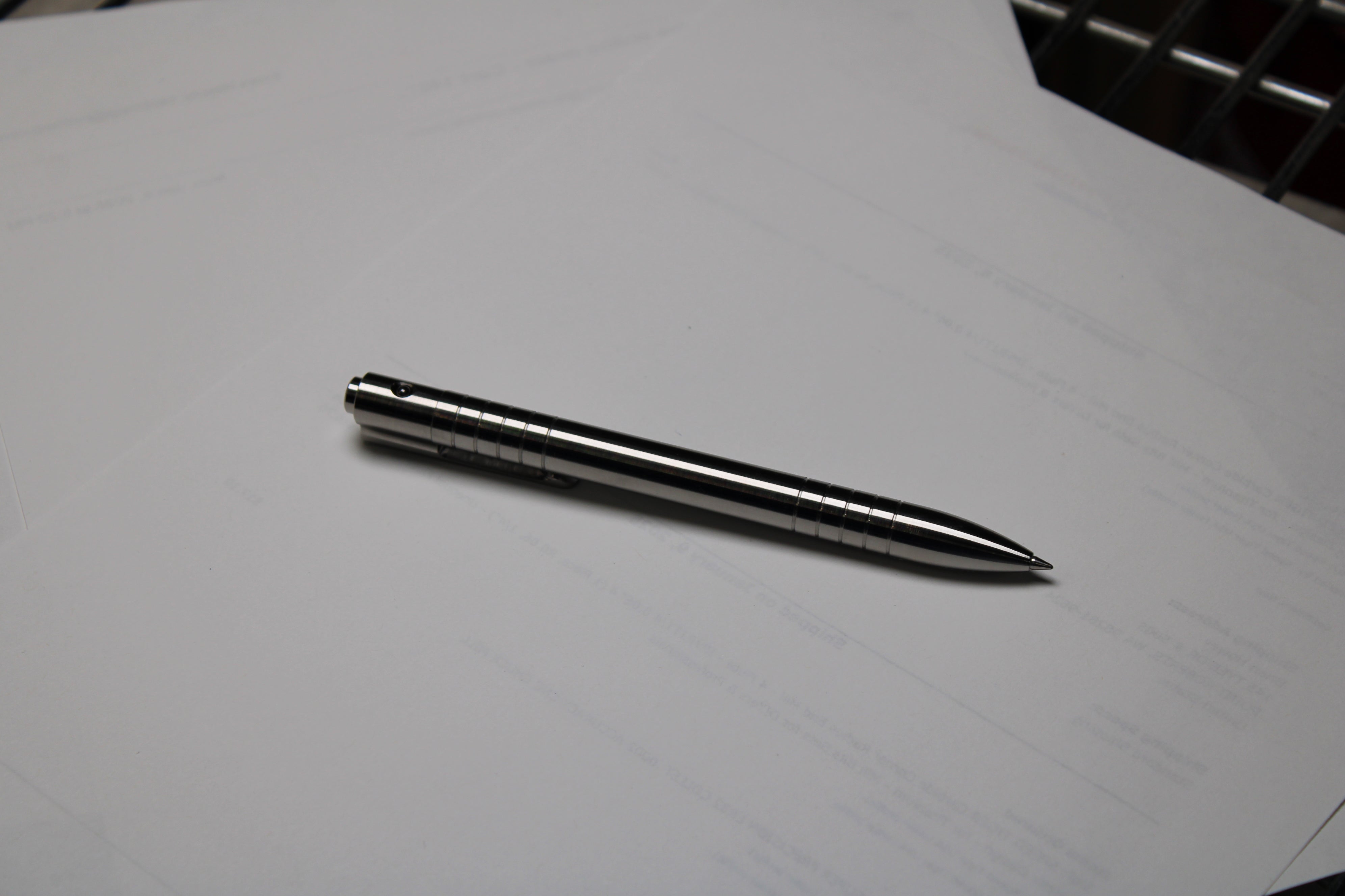 40 Click Clipped Pen - 6Al-4V Titanium - Round Nose - Pilot G2
