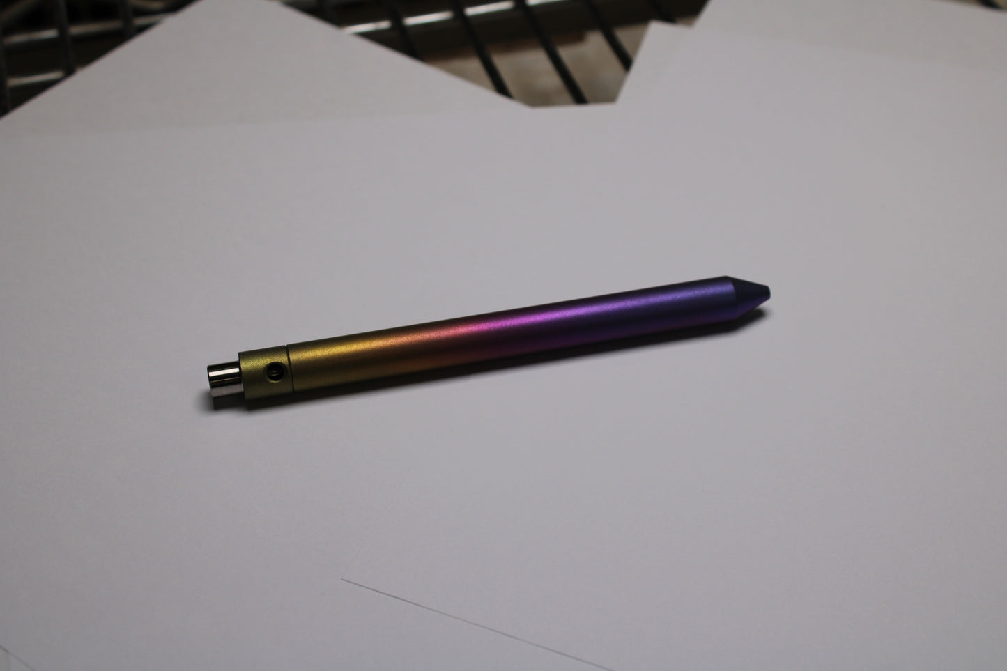 45 Clipless Click Pen x KVR Finishing - 6Al-4V Titanium  - Conical Nose  - Pentel EnerGel