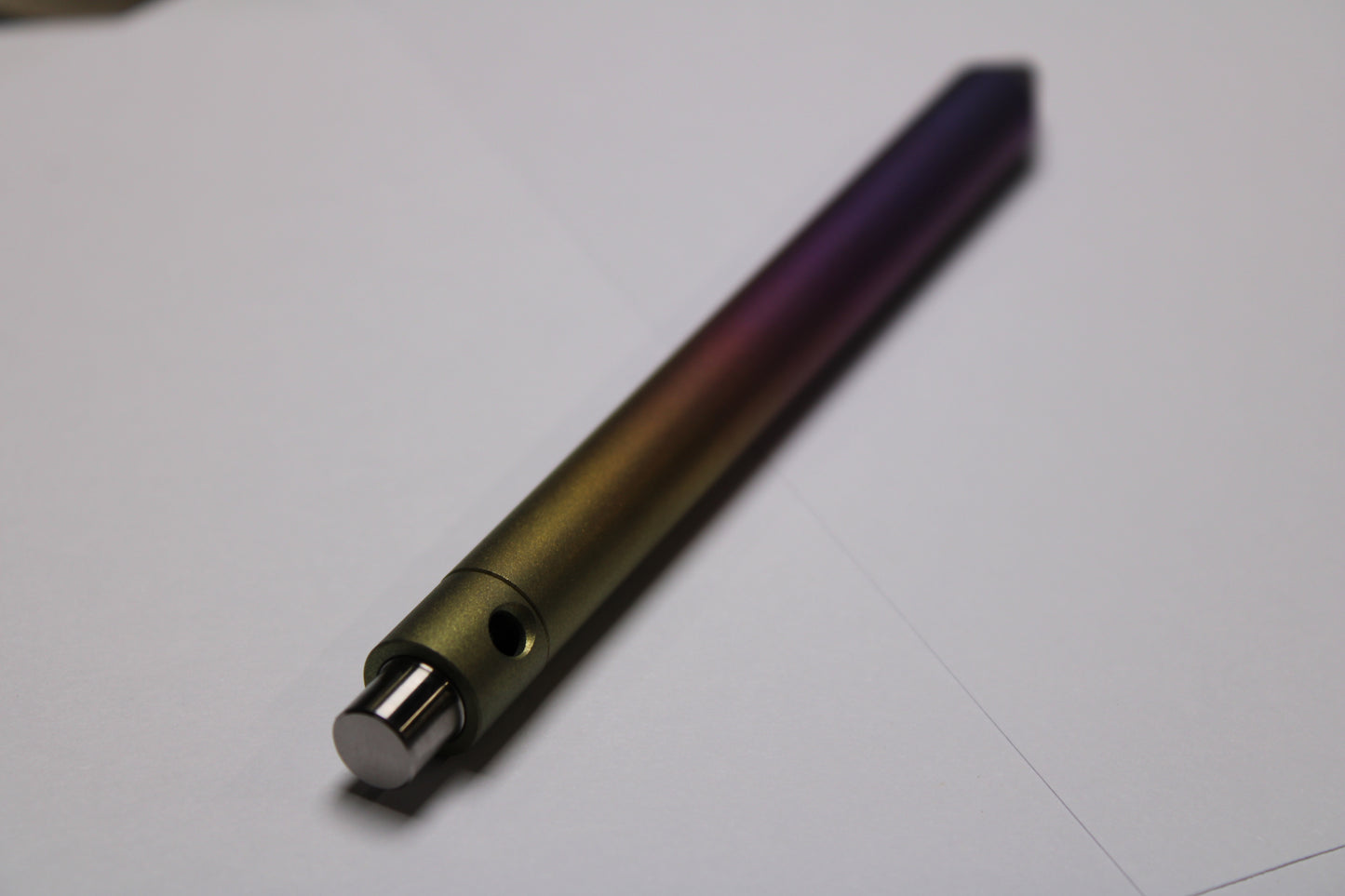 45 Clipless Click Pen x KVR Finishing - 6Al-4V Titanium  - Conical Nose  - Pentel EnerGel